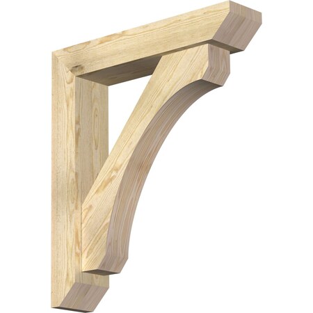 Legacy Slat Rough Sawn Bracket W/ Offset Brace, Douglas Fir, 6W X 28D X 32H